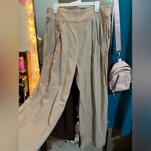 Abercrombie & Fitch Linen Wide Leg Pants